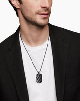 Sculpted Cable Tag in Black Titanium, 42mm